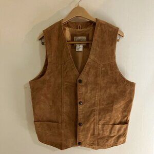 Men's Tan Suede Vest by Cripple Creek